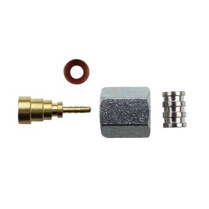Conector recto 1/4 SAE para manguera termoplastica ID 2mm - 2001