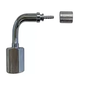 Conector 90 - 1/4" - SAE para manguera termoplastica ID 4mm - 4004