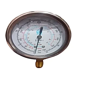 Manometro de alta presion de 68 mm c/glicerina - 1/4" SAE p/inf 0 - 500psi - ECO