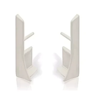 Tapa sanitario 298 (9002) de PVC, diseñada para adaptarse a perfil U, ideal para sistemas de refrigeración y climatización.